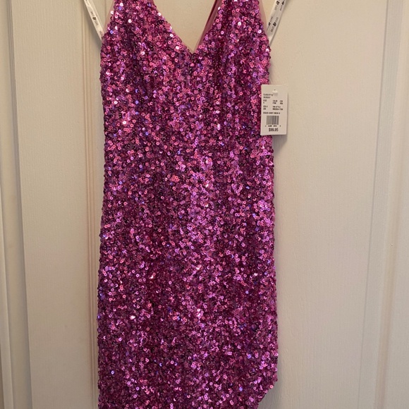 Jules & Cleo Brand New Pink Sequin Dress - 4 - Picture 5 of 6